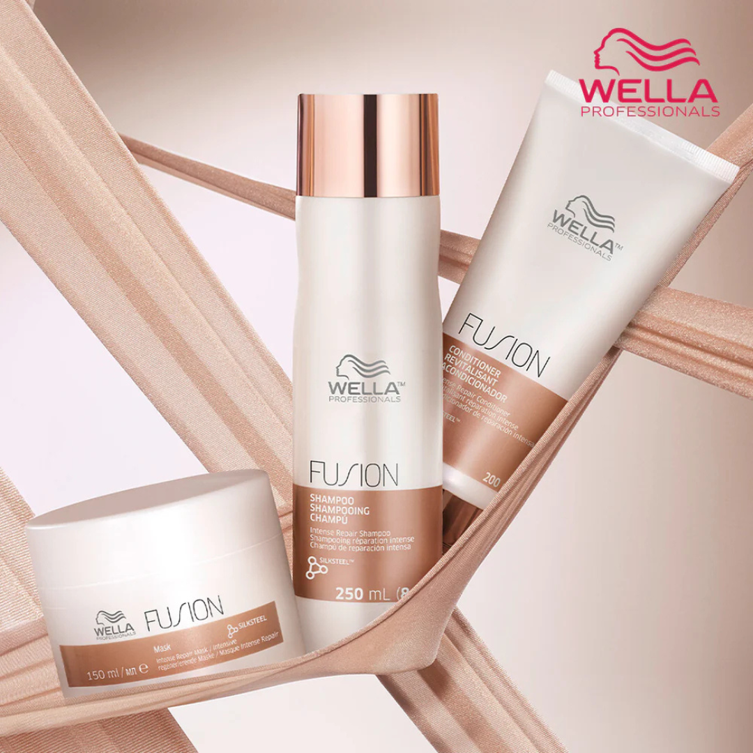 Kit Capilar Wella Fusion Intense Repair Shampoo 250ml + Condicionador 200ml + Máscara 150ml